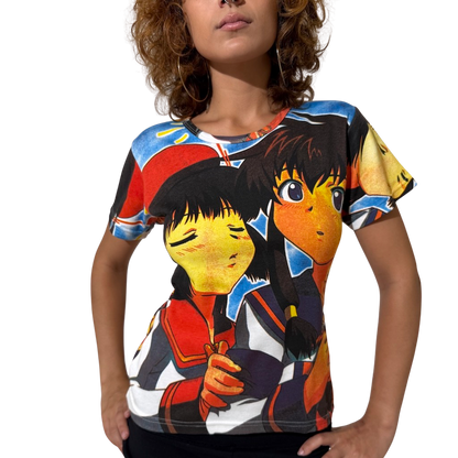 Anime 90s Blue Vibrant Tee