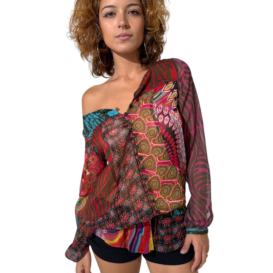 Silk Desigual Print Top