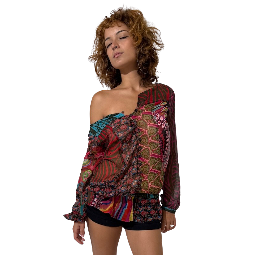 Silk Desigual Print Top