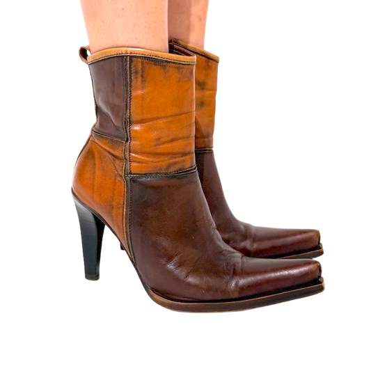 El Dante Leather Heeled Ankle Boots