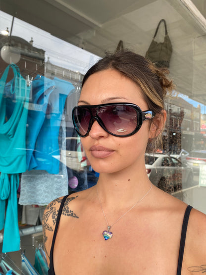 Base Babe Black Wrap Sunglasses