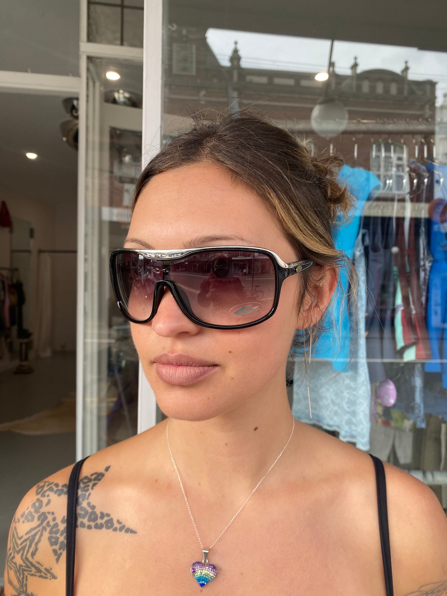 Base Babe Silver Top Wrap Sunglasses