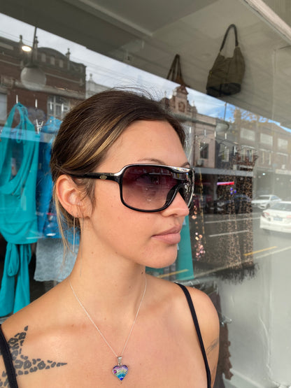 Base Babe Silver Top Wrap Sunglasses