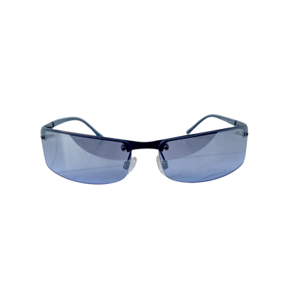 Blue Frameless Raver Sunglasses