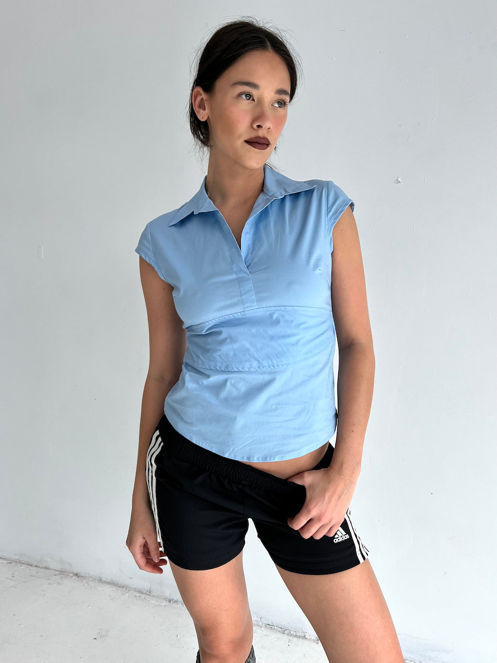 Sexy Corp Tie Back Shirt