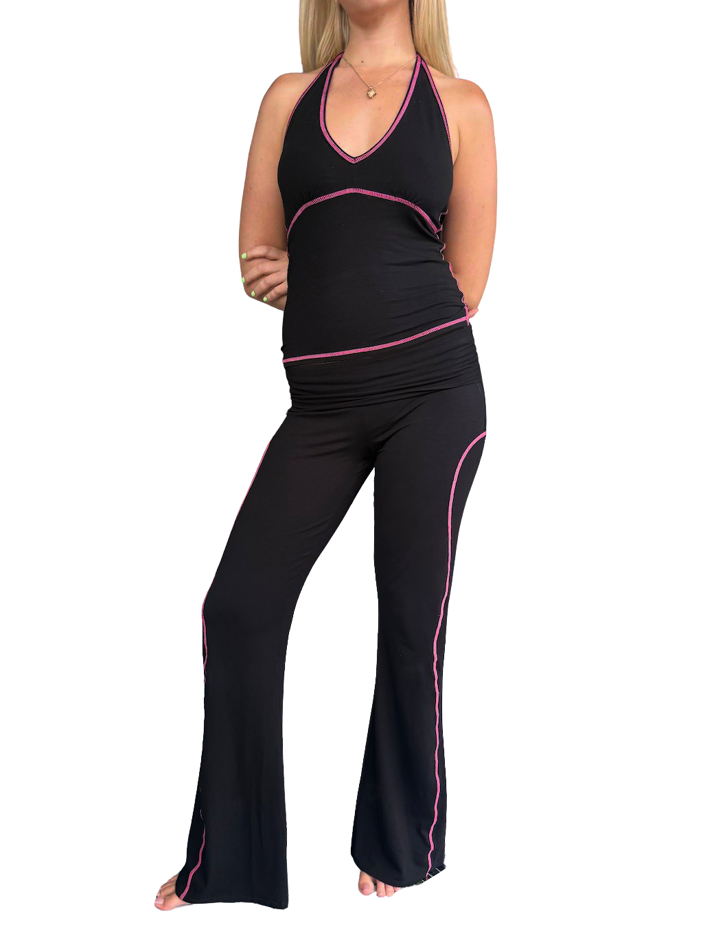 Very Fast Bootcut Pant - Pink/Black