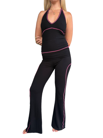 Very Fast Bootcut Pant - Pink/Black