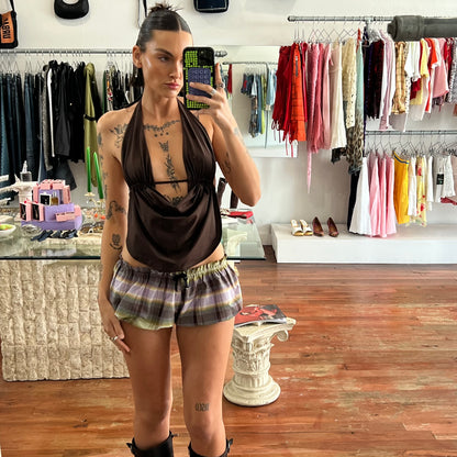 Chocolate Brown Halter Top