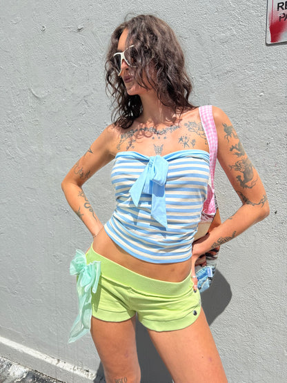 Lime Snap Sides Short Shorts