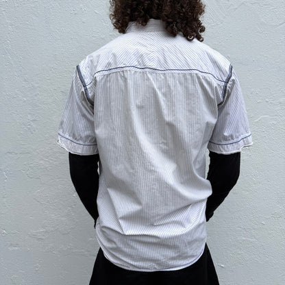 Pinstripe Gothic Button-Up Shirt
