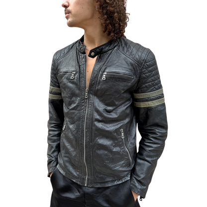 Vintage Leather Biker Jacket