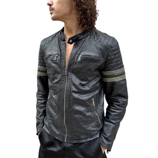 Vintage Leather Biker Jacket