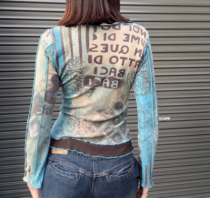 Mesh Bell Sleeve Urban Long Sleeve
