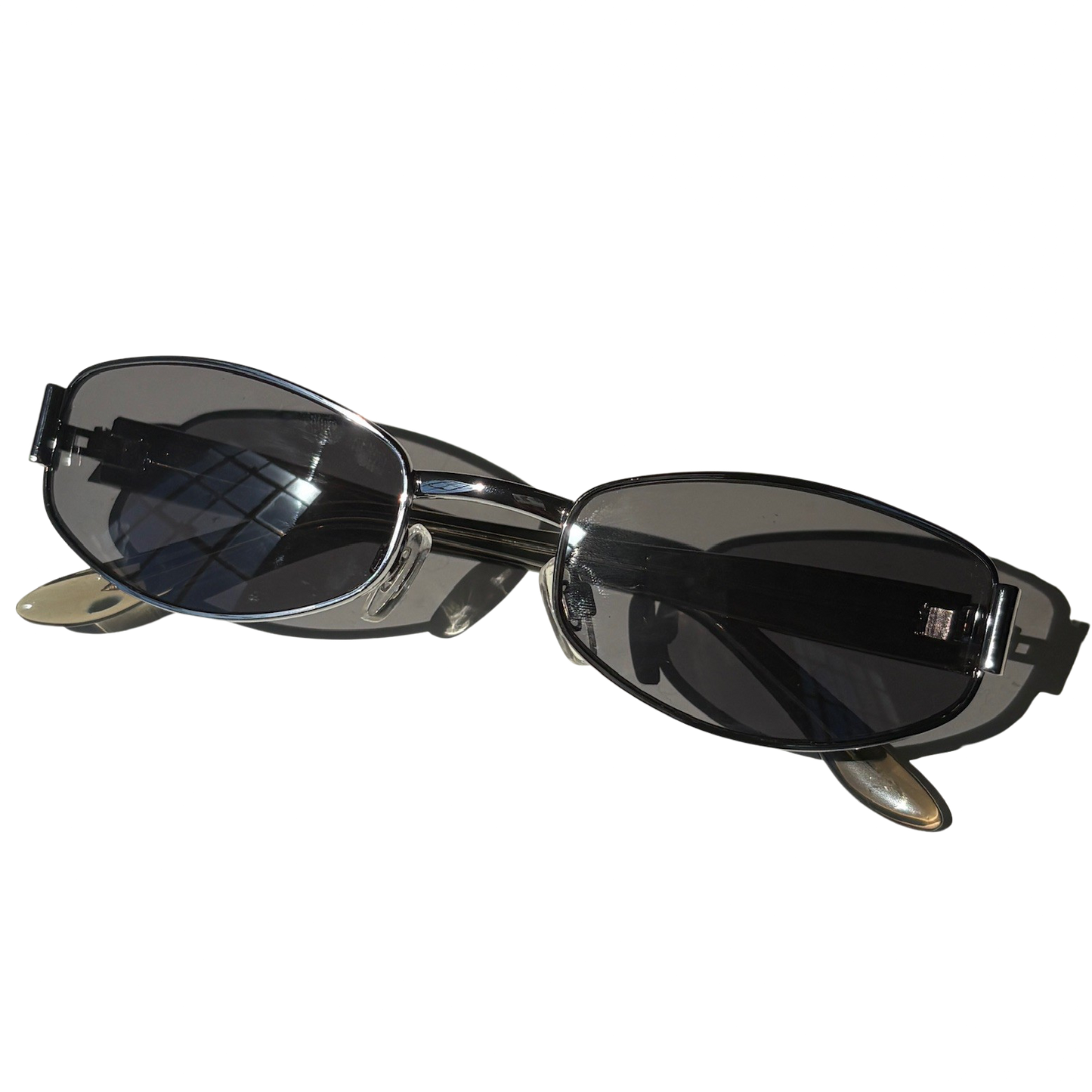 90s Blade Oval Chrome Sunglasses