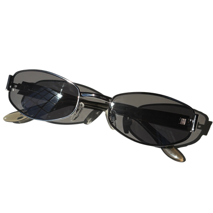 90s Blade Oval Chrome Sunglasses