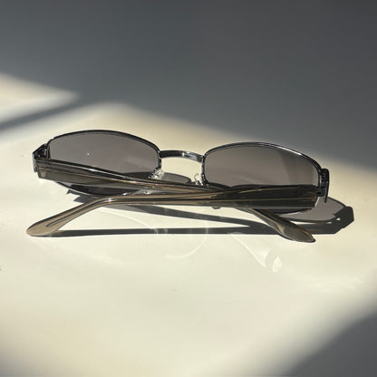 90s Blade Oval Chrome Sunglasses