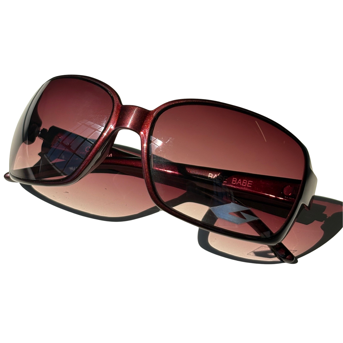 Babe 2000s Y2K Red Oversized Sunnies