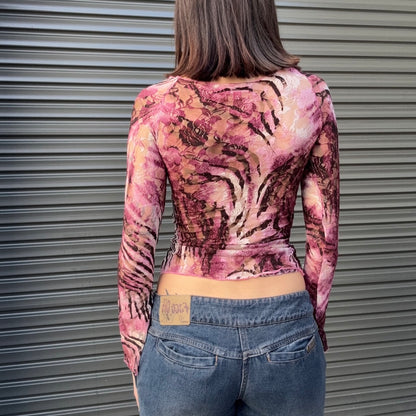 Lace Tiger Grunge Long Sleeve