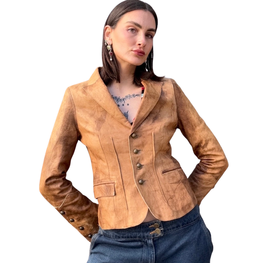 Soft Leather Blazer Jacket