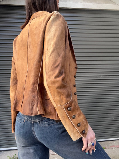 Soft Leather Blazer Jacket