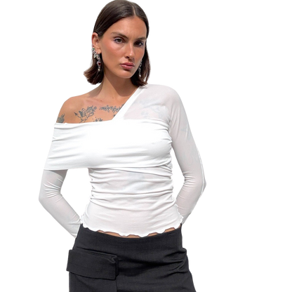Avalon off shoulder Top White