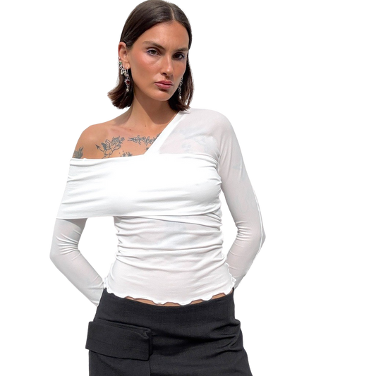 Avalon off shoulder Top White