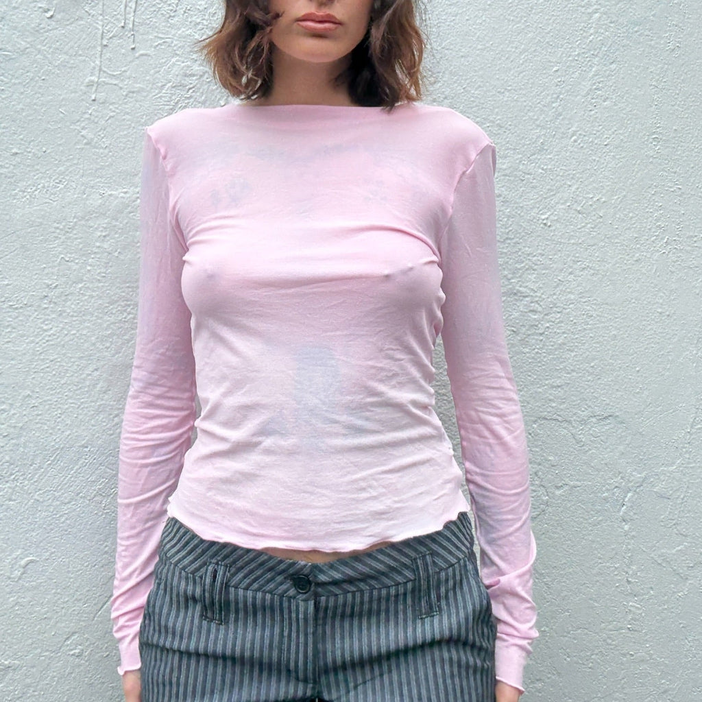 Deep Cowl Top - pink