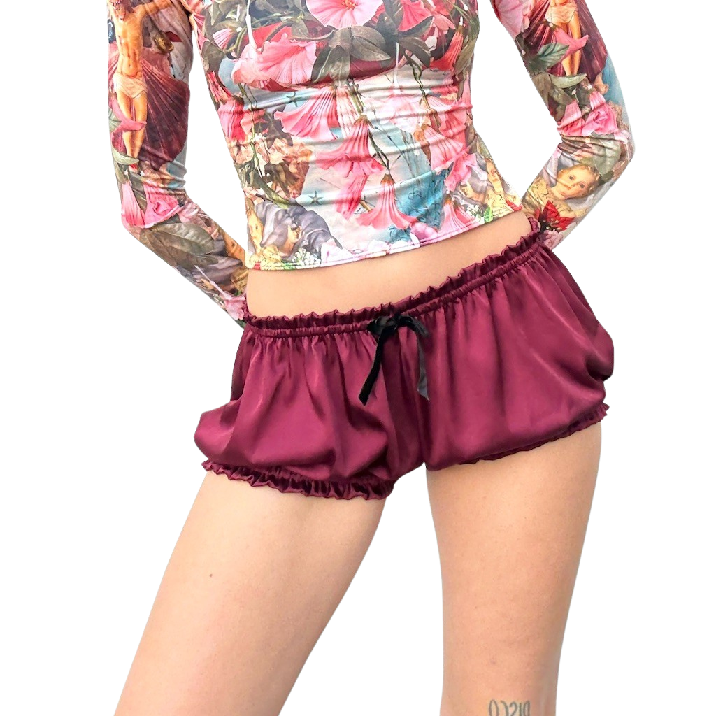 Silk Bubble Wine Bloomers