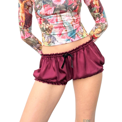 Silk Bubble Wine Bloomers