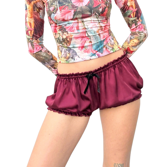 Silk Bubble Wine Bloomers