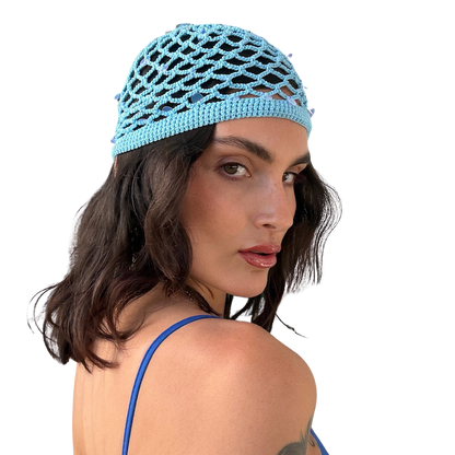 Crochet Baby blue Beanie