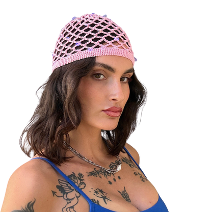 Crochet Pink Beanie
