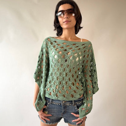 Chunky Bat Wing Knit Top