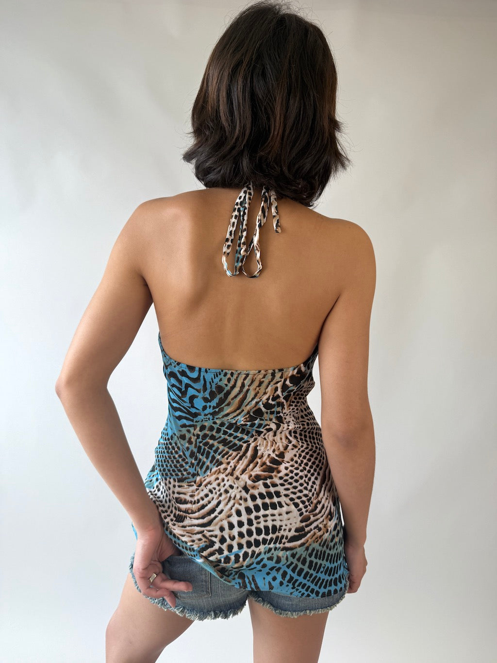 Electric Leopard Halter Top
