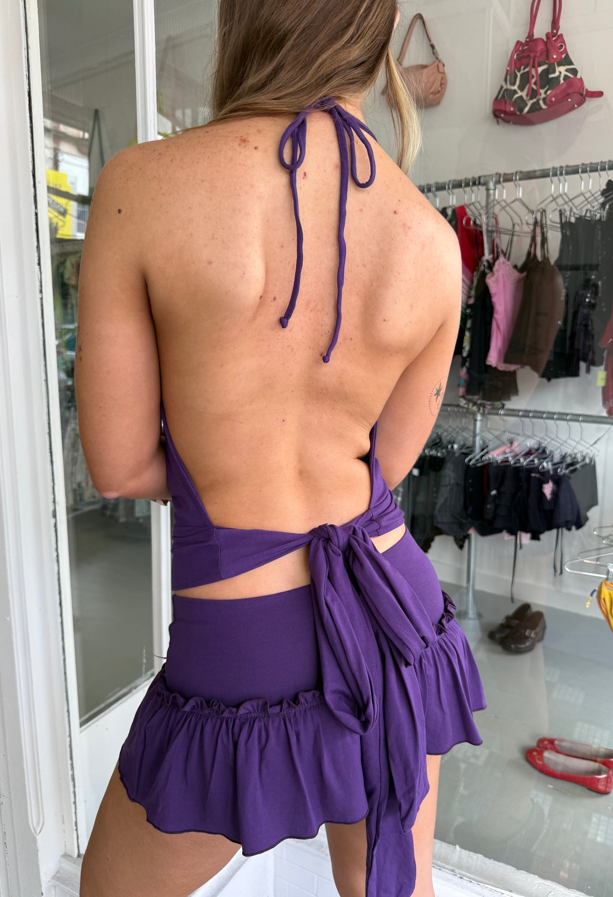 Cowl Neck Halter Top - Royal