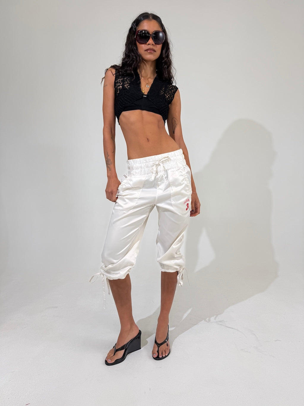 Rare Sateen Adidas Capri