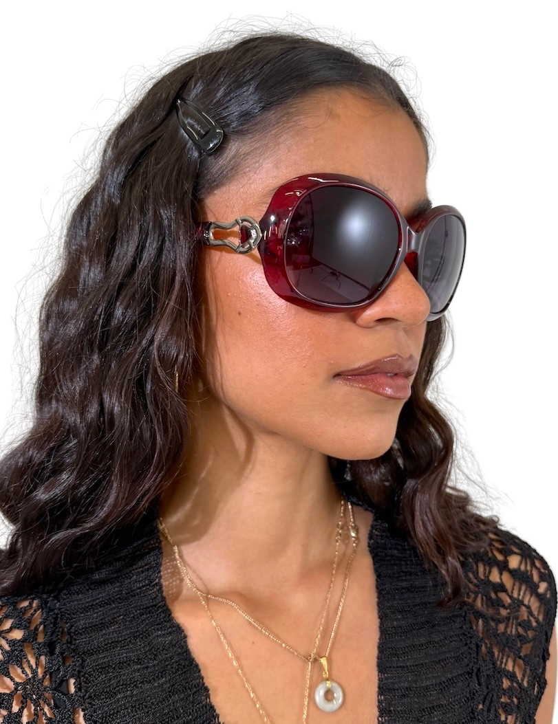 Deadstock Oversized Berry Sunglasses