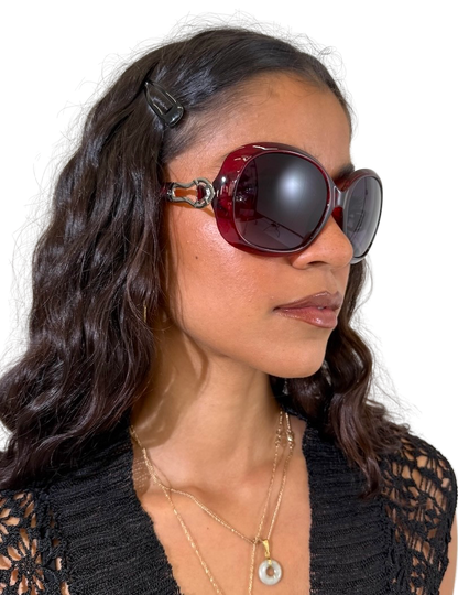 Deadstock Oversized Berry Sunglasses