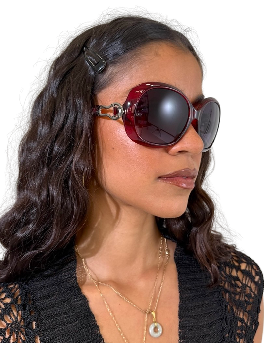 Deadstock Oversized Berry Sunglasses