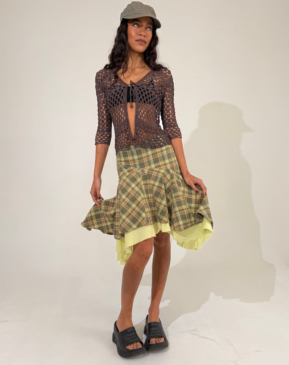 Plaid Layered Pixie Skirt