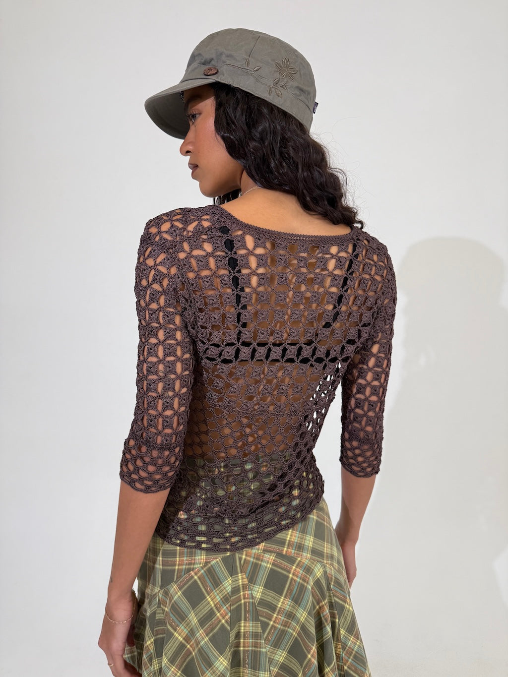 Tie front crochet cardigan  cover up
