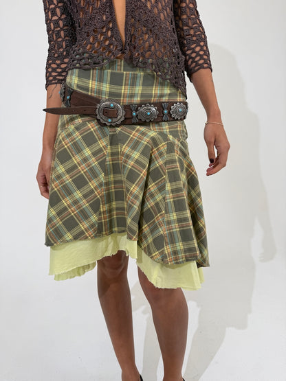 Plaid Layered Pixie Skirt
