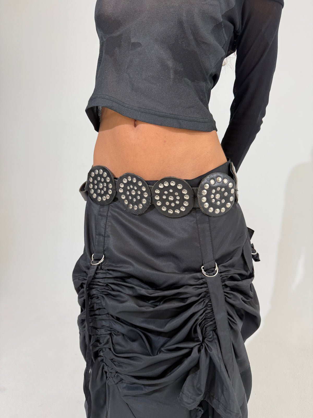 Studded Punk Leather Belt