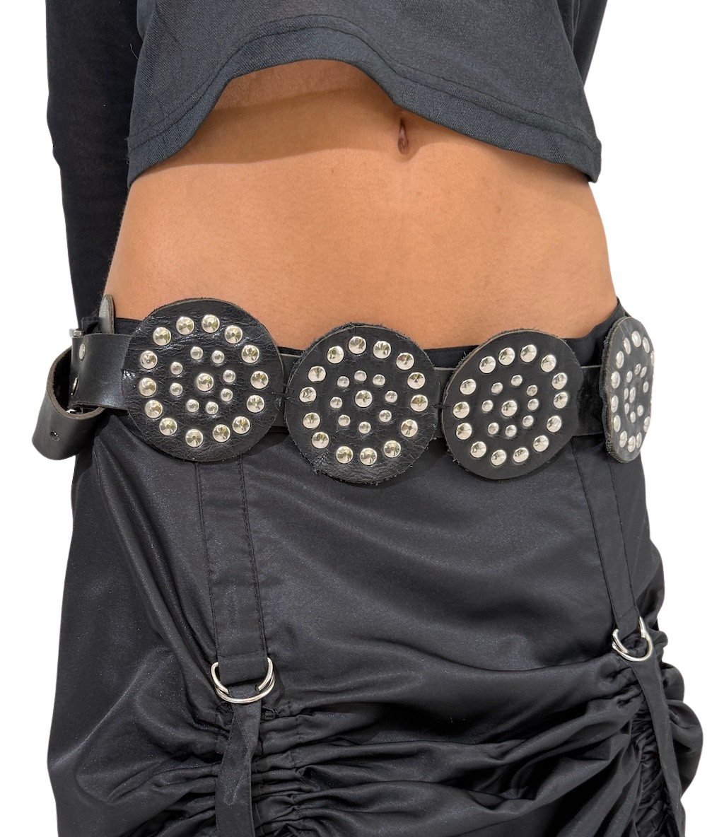 Studded Punk Leather Belt