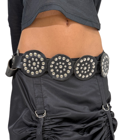 Studded Punk Leather Belt