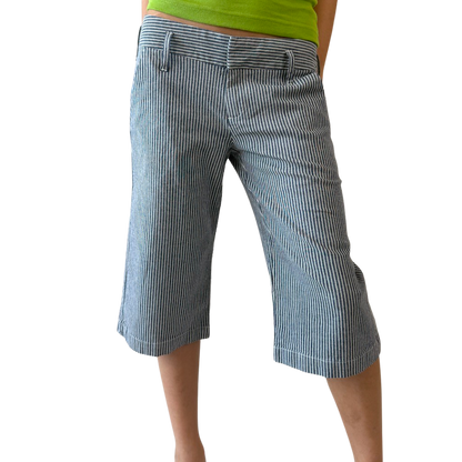 Butcher Stripe 3/4 Capri Jorts