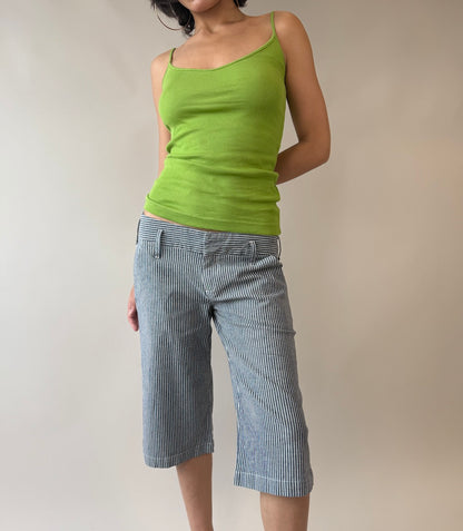 Butcher Stripe 3/4 Capri Jorts