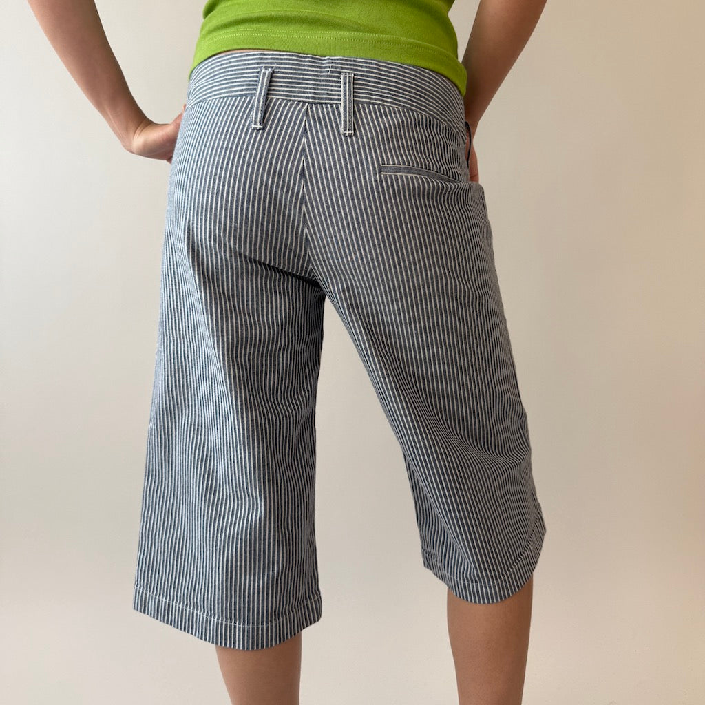 Butcher Stripe 3/4 Capri Jorts