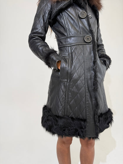 Morgan De Toi Fur Leather Jacket