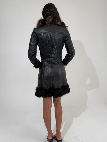 Morgan De Toi Fur Leather Jacket